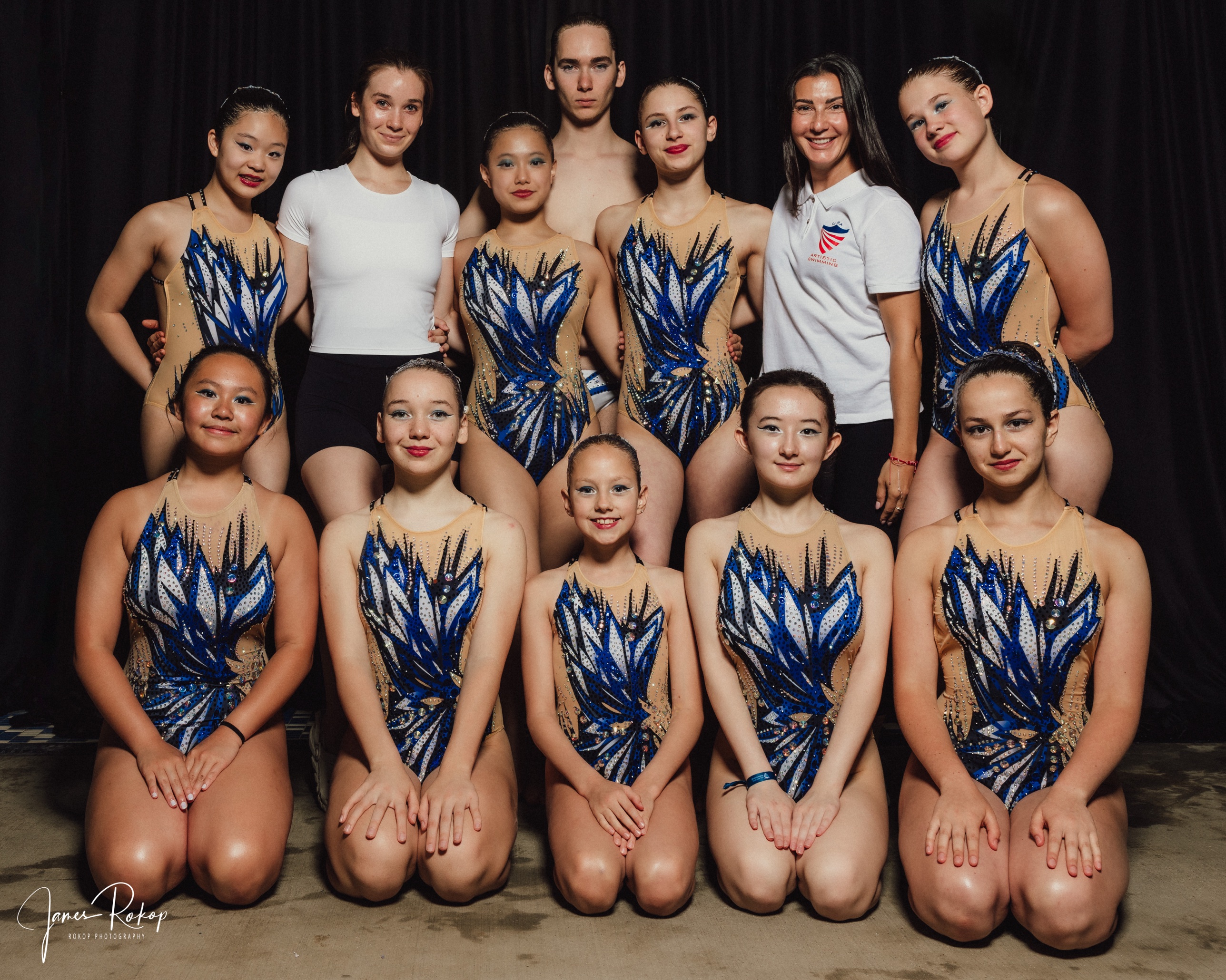 The Boston Synchro Swim team with their coaches